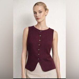 Song of Style Burgundy Vest